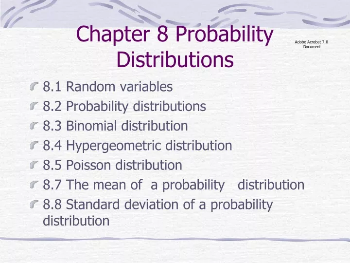chapter 8 probability distributions