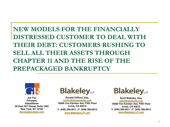 new models for the financially distressed