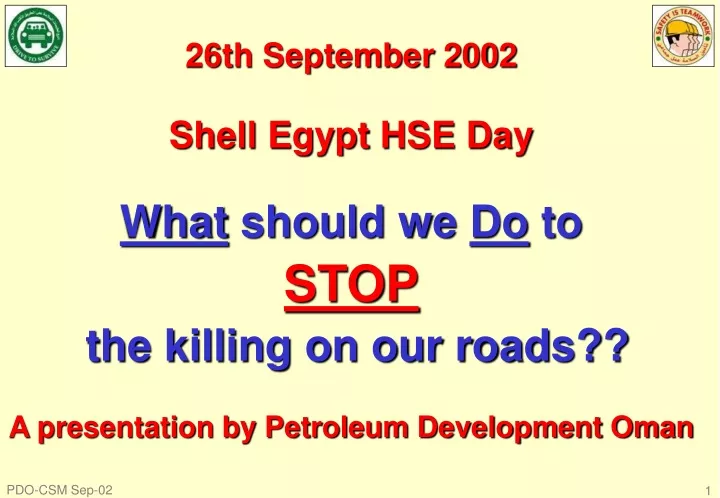 26th september 2002 shell egypt hse day what