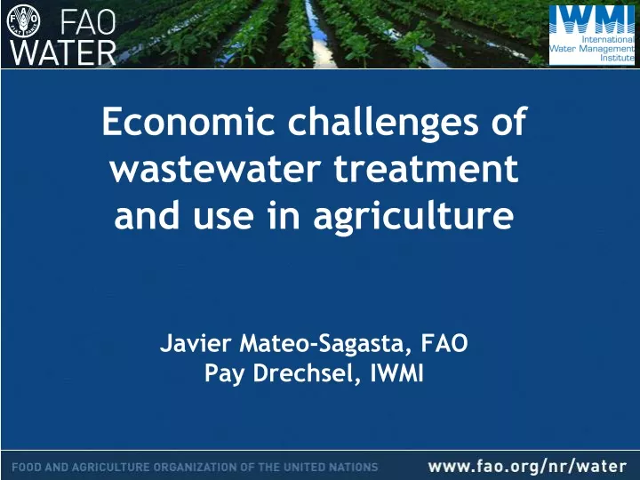 economic challenges of wastewater treatment