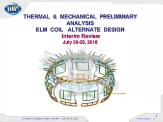 In-Vessel Coil System Interim Review – July 26-28, 2010