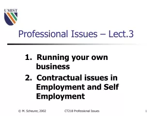Professional Issues – Lect.3