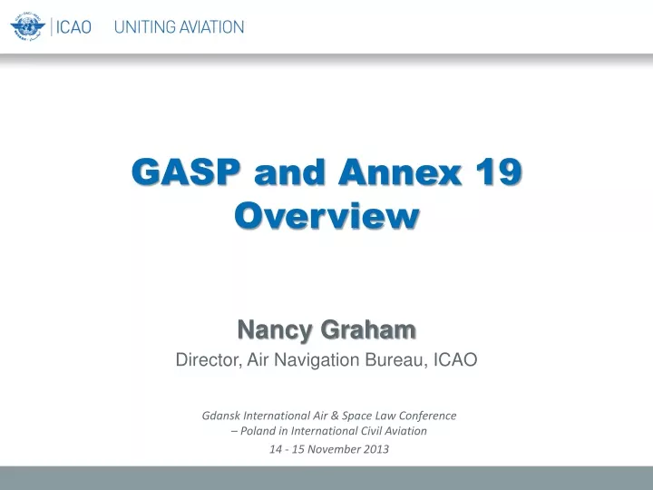 gasp and annex 19 overview
