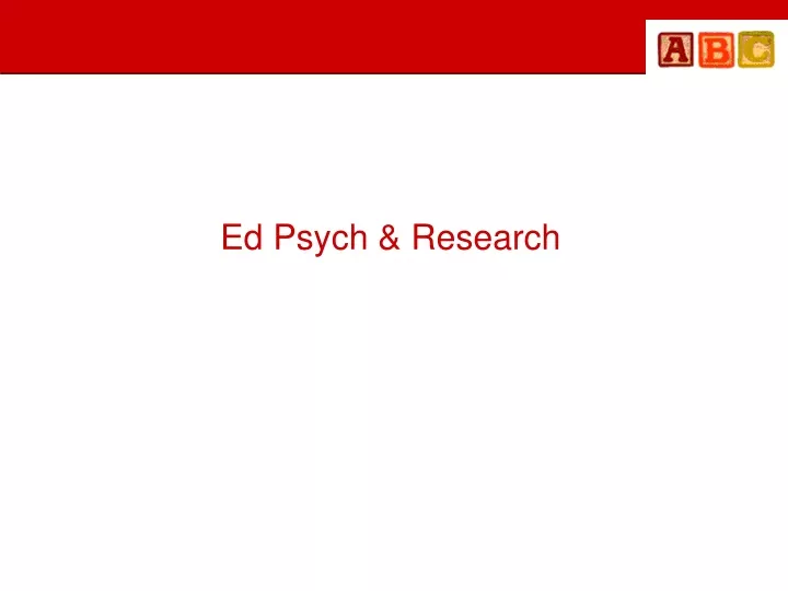 ed psych research