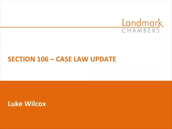section 106 case law update
