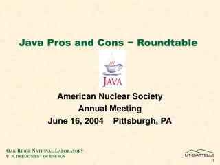 Java Pros and Cons − Roundtable