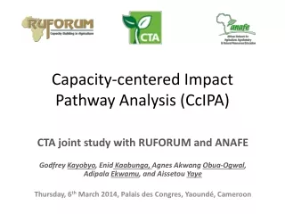 Capacity-centered Impact Pathway Analysis (CcIPA)