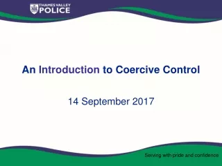 An  Introduction  to Coercive Control