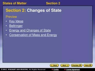 Section 2:  Changes of State