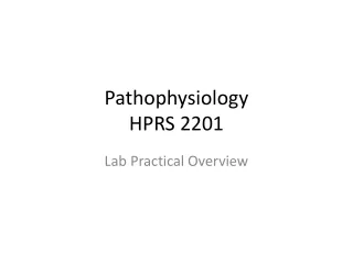 Pathophysiology HPRS 2201