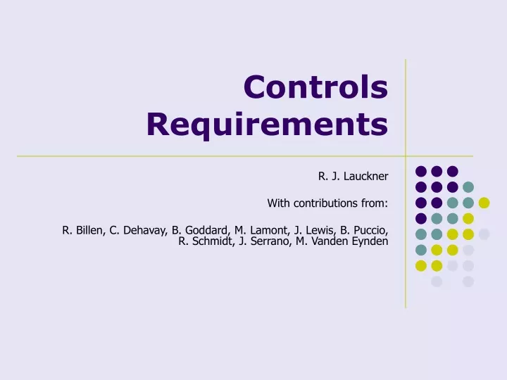 controls requirements