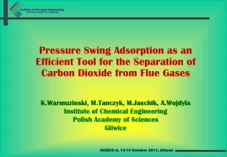 Introduction • fossil fuels – the CO 2  problem • abatement options 2.  Pressure swing adsorption