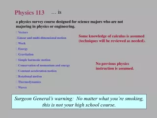 Physics 113