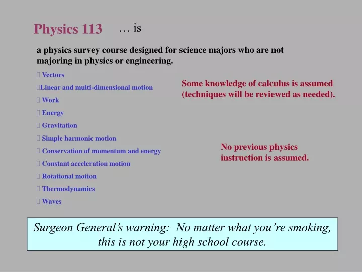 physics 113