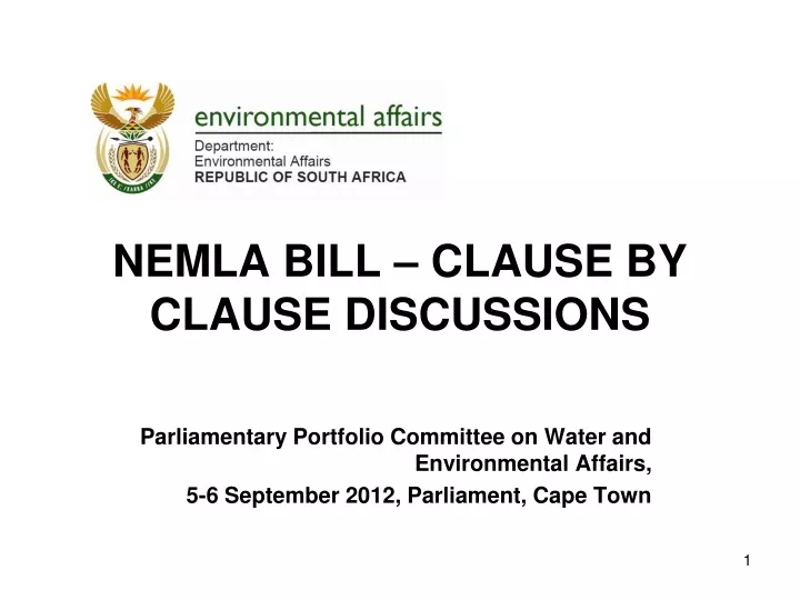nemla bill clause by clause discussions
