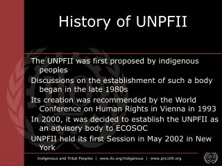 History of UNPFII