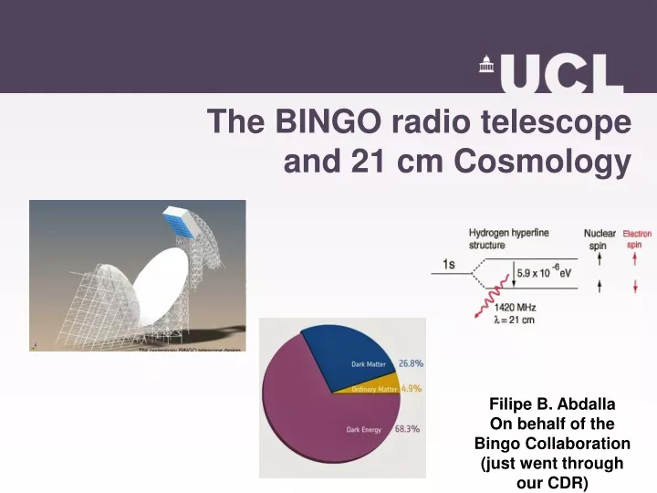 the bingo radio telescope and 21 cm cosmology