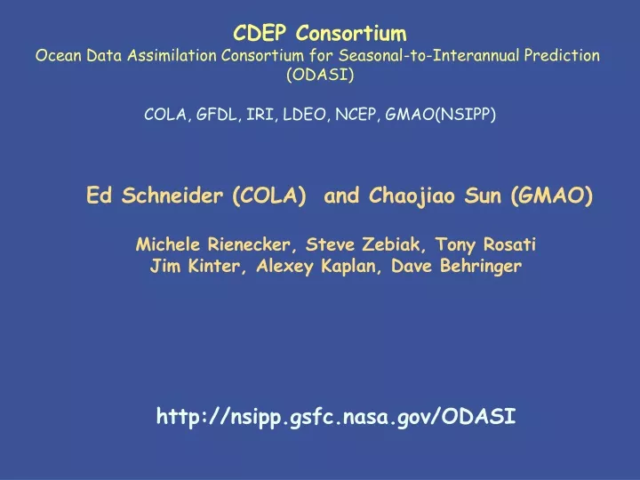 cdep consortium ocean data assimilation
