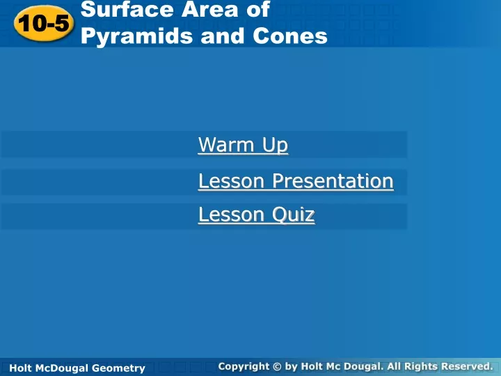 surface area of pyramids and cones