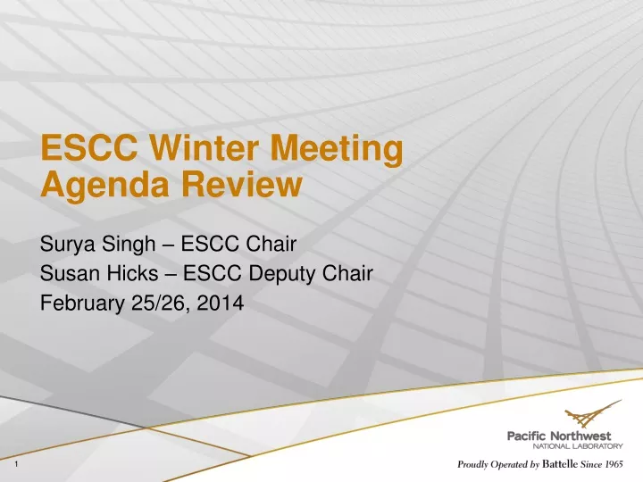 escc winter meeting agenda review