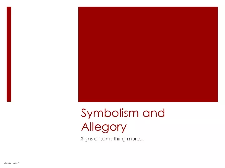 symbolism and allegory