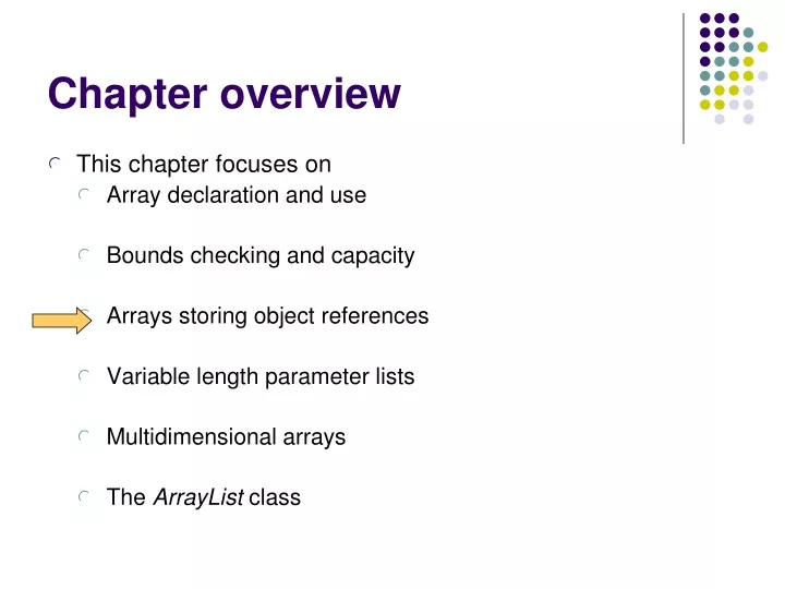 chapter overview