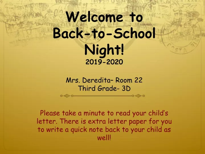 welcome to back to school night 2019 2020