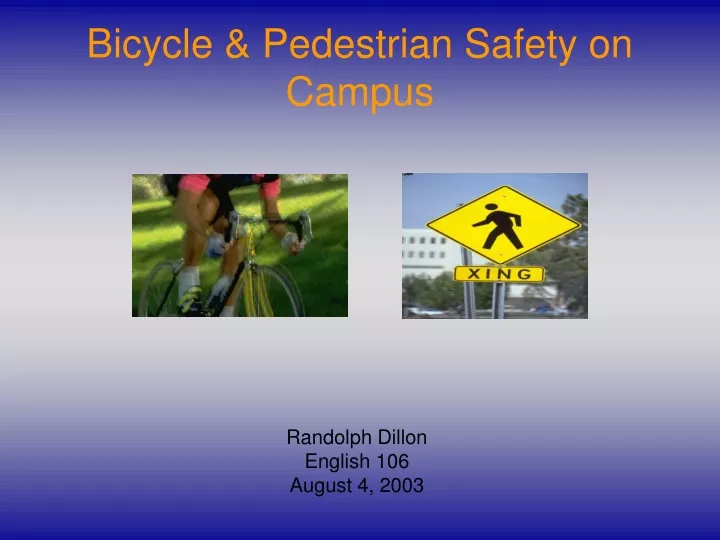 bicycle pedestrian safety on campus