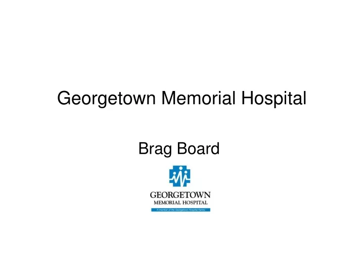 georgetown memorial hospital