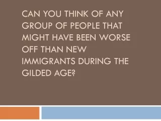 Life at the turn of the century for African Americans