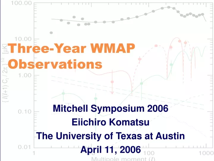 three year wmap observations