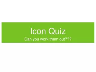 Icon Quiz