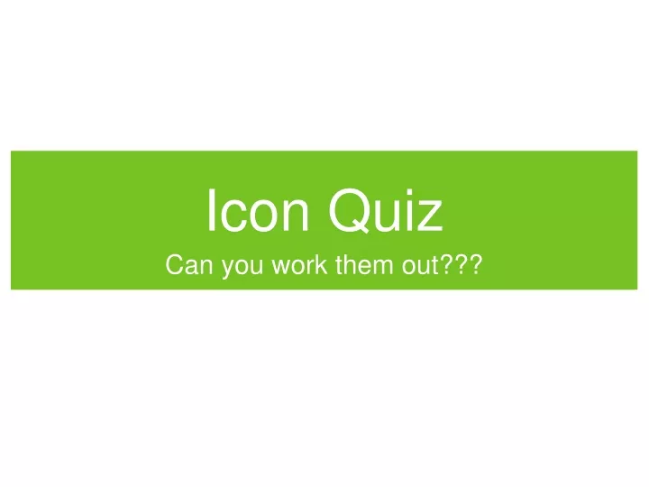 icon quiz