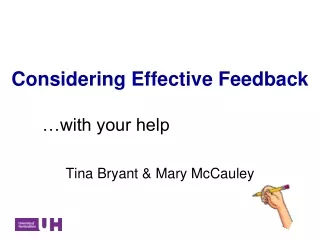 Considering Effective Feedback