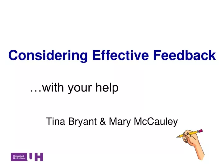 considering effective feedback