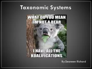 Taxonomic Systems