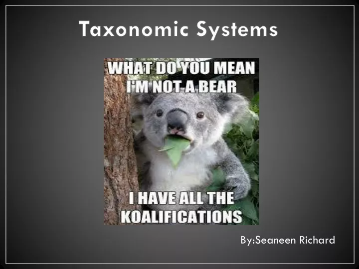 taxonomic systems