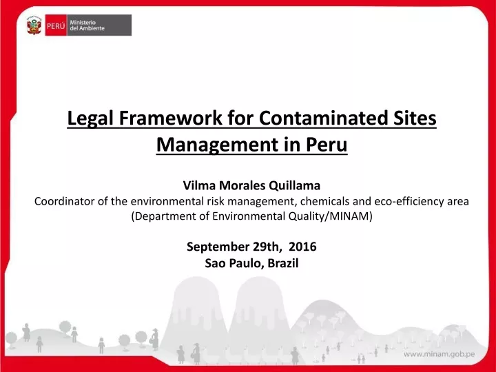 legal framework for contaminated sites management