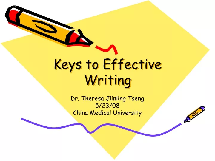 keys to effective writing