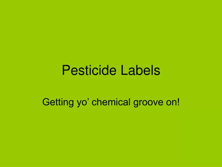 pesticide labels