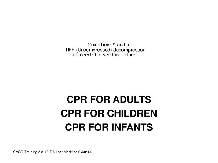 cpr for adults cpr for children cpr for infants