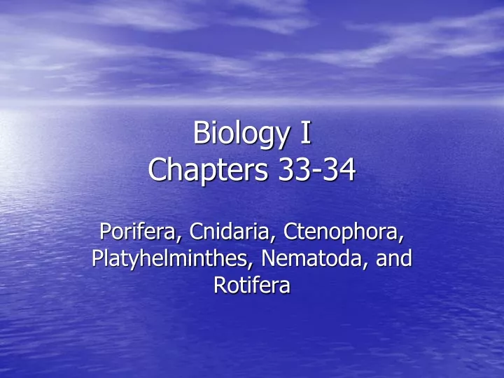 biology i chapters 33 34
