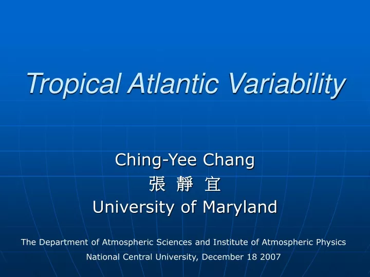 tropical atlantic variability