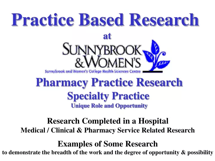 practice based research at