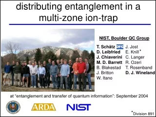 distributing entanglement in a multi-zone ion-trap