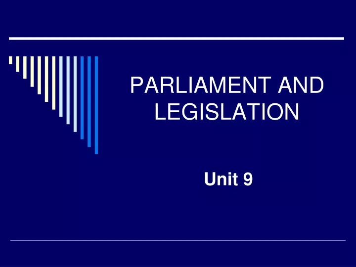 parliament and legislation