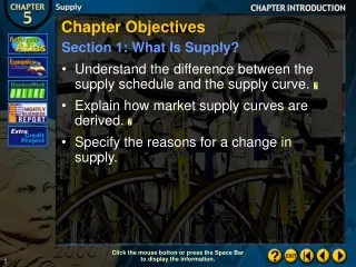 Chapter Objectives Section 1: What Is Supply?
