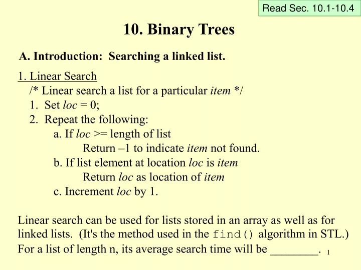 10 binary trees