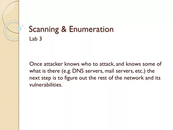 scanning enumeration