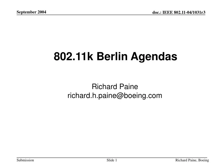 802 11k berlin agendas